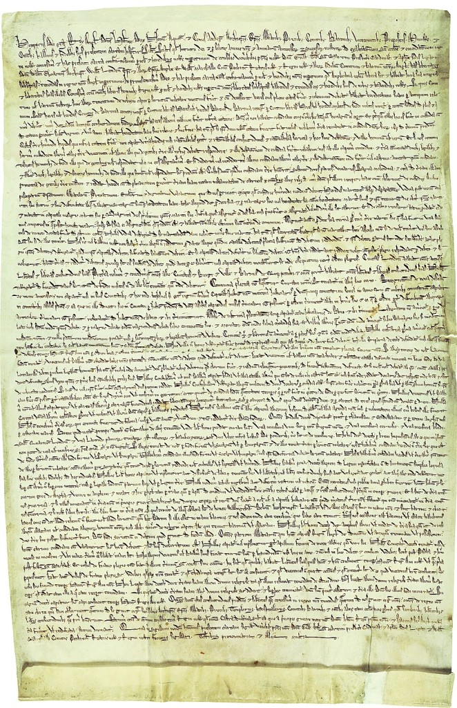 The New-York Historical Society will host the only United States exhibition of a rare 1217 copy of the Magna Carta, Sept. 23-30, 2015, in honor of the 800th anniversary of i the original 1215 signing (c) The Dean and Chapter of Hereford Cathedral from the Library and Archive collections.
