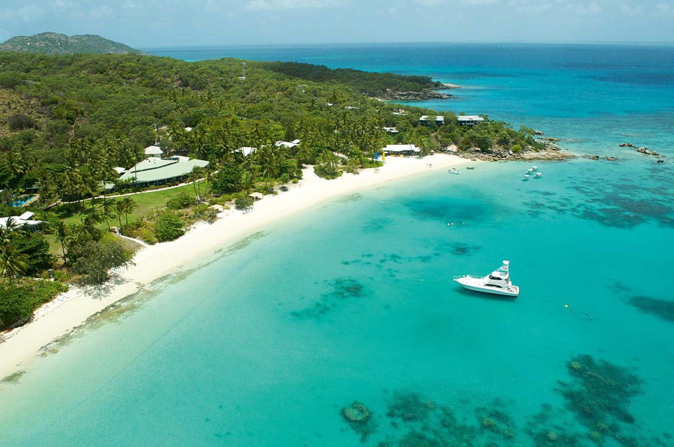 Lizard Island resort in the Great Barrier Reef, is the only development on the island, accessible exclusively by plane and filling only 40 rooms at a time (photo by National Geographic Travel).